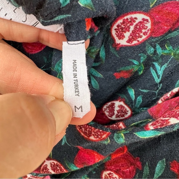 Fresha London Pomegranate Print Jumpsuit Ruffle Sleeves Wide Leg Size M - Picture 8 of 9